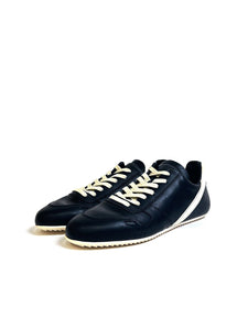 RICK OWENS - Leather Shoes - Minimal Sneak - AW25 - 911 BLACK/MILK/MILK